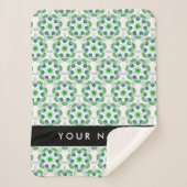 Leaf-Muster, grüne Blätter, Ihr Name Sherpadecke (Vorderseite)