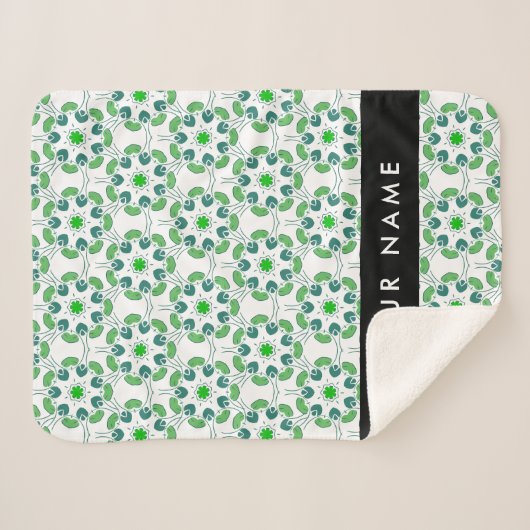 Leaf-Muster, grüne Blätter, Ihr Name Sherpadecke (Vorderseite (Horizontal))