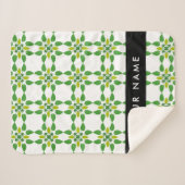 Leaf-Muster, grüne Blätter, Ihr Name Sherpadecke (Vorderseite (Horizontal))
