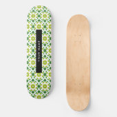 Leaf-Muster, grüne Blätter, Ihr Name Skateboard (Vorderseite)