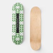 Leaf-Muster, grüne Blätter, Ihr Name Skateboard (Vorderseite)