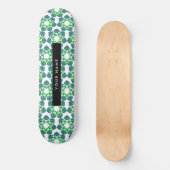 Leaf-Muster, grüne Blätter, Ihr Name Skateboard (Vorderseite)