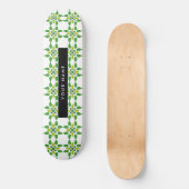 Leaf-Muster, grüne Blätter, Ihr Name Skateboard (Vorderseite)