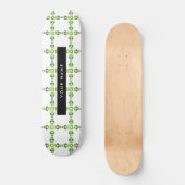 Leaf-Muster, grüne Blätter, Ihr Name Skateboard (Vorderseite)