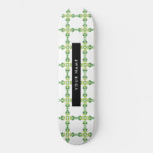 Leaf-Muster, grüne Blätter, Ihr Name Skateboard (Vorderseite)