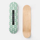 Leaf-Muster, grüne Blätter, Ihr Name Skateboard (Vorderseite)