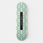Leaf-Muster, grüne Blätter, Ihr Name Skateboard (Vorderseite)