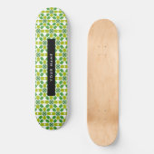 Leaf-Muster, grüne Blätter, Ihr Name Skateboard (Vorderseite)