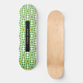 Leaf-Muster, grüne Blätter, Ihr Name Skateboard (Vorderseite)