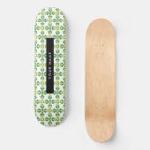 Leaf-Muster, grüne Blätter, Ihr Name Skateboard (Vorderseite)
