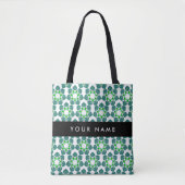 Leaf-Muster, grüne Blätter, Ihr Name Tasche (Vorderseite)