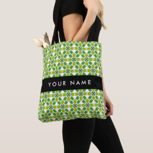Leaf-Muster, grüne Blätter, Ihr Name Tasche