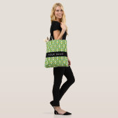 Leaf-Muster, grüne Blätter, Ihr Name Tasche (Am Model)