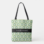 Leaf-Muster, grüne Blätter, Ihr Name Tasche (Rückseite)