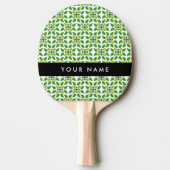 Leaf-Muster, grüne Blätter, Ihr Name Tischtennis Schläger (Vorderseite)