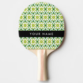 Leaf-Muster, grüne Blätter, Ihr Name Tischtennis Schläger (Vorderseite)
