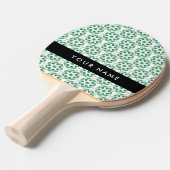 Leaf-Muster, grüne Blätter, Ihr Name Tischtennis Schläger (Vorderseite)