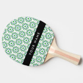 Leaf-Muster, grüne Blätter, Ihr Name Tischtennis Schläger (Seitenansicht)