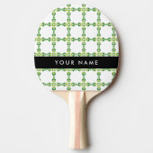 Leaf-Muster, grüne Blätter, Ihr Name Tischtennis Schläger (Vorderseite)
