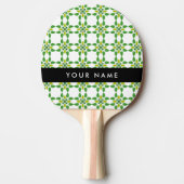 Leaf-Muster, grüne Blätter, Ihr Name Tischtennis Schläger (Vorderseite)