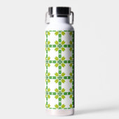 Leaf-Muster, grüne Blätter, Ihr Name Trinkflasche (Vorne)