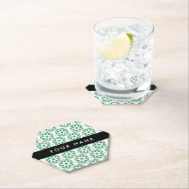 Leaf-Muster, grüne Blätter, Ihr Name Untersetzer