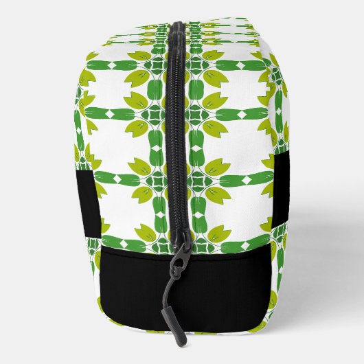 Leaf-Muster, grüne Blätter, Ihr Name Waschbeutel (Rechts)
