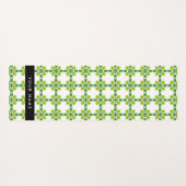 Leaf-Muster, grüne Blätter, Ihr Name Yogamatte (Rückseite (Horizontal))