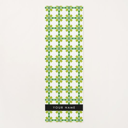 Leaf-Muster, grüne Blätter, Ihr Name Yogamatte (Vorderseite)