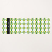 Leaf-Muster, grüne Blätter, Ihr Name Yogamatte (Vorderseite (Horizontal))