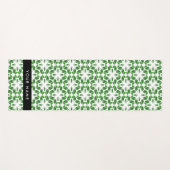 Leaf-Muster, grüne Blätter, Ihr Name Yogamatte (Vorderseite (Horizontal))