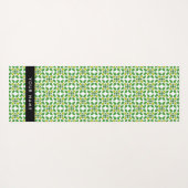 Leaf-Muster, grüne Blätter, Ihr Name Yogamatte (Rückseite (Horizontal))