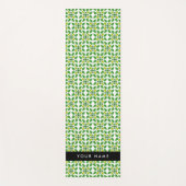 Leaf-Muster, grüne Blätter, Ihr Name Yogamatte (Vorderseite)