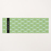 Leaf-Muster, grüne Blätter, Ihr Name Yogamatte (Vorderseite (Horizontal))