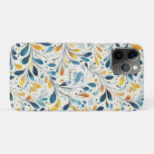 Leaf-Muster in Blau und Gold Paisley (2) Case-Mate iPhone Hülle (Rückseite (Horizontal))