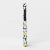 Leaf-Muster in Blau und Gold Paisley (2) Case-Mate iPhone Hülle (Hinten/Links)