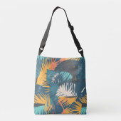 Leaf Muster kundenspezifische Monogramm-Tüten Tragetaschen Mit Langen Trägern (Rückseite)