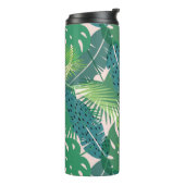 Leaf Muster kundenspezifischer Monogramm-Tumbler Thermosbecher (Nach links gedreht)
