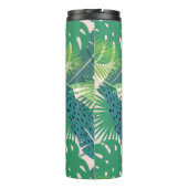 Leaf Muster kundenspezifischer Monogramm-Tumbler Thermosbecher (Rückseite)