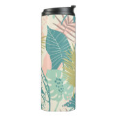 Leaf Muster kundenspezifischer Monogramm-Tumbler Thermosbecher (Nach links gedreht)