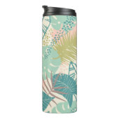 Leaf Muster kundenspezifischer Monogramm-Tumbler Thermosbecher (Nach rechts gedreht)