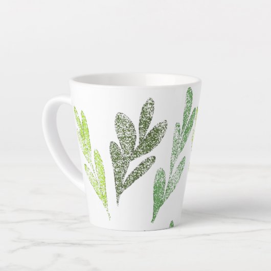 Leaf Muster Latte Tasse (Linke Ecke)