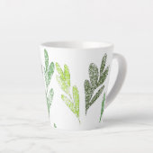 Leaf Muster Latte Tasse (Rechte Ecke)