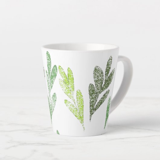 Leaf Muster Latte Tasse (Rechte Ecke)
