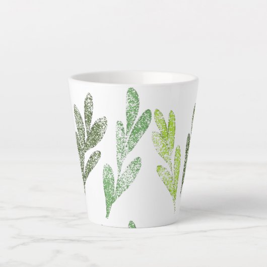 Leaf Muster Latte Tasse (Vorderseite)