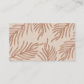 Leaf-Muster-Logo-Visitenkarte Visitenkarte (Rückseite)