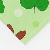 Leaf Muster mit verschiedenen Formen und Farben Fleecedecke (Ecke)