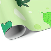 Leaf Muster mit verschiedenen Formen und Farben Geschenkpapier (Rolleneckpunkt)