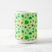 Leaf Muster mit verschiedenen Formen und Farben Kaffeetasse (Mittel)