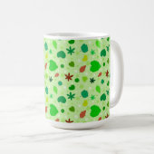 Leaf Muster mit verschiedenen Formen und Farben Kaffeetasse (VorderseiteRechts)